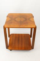Small Art Deco Walnut Coffee Table / Trolley