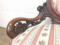 Small Victorian Walnut Frame Salon Sofa Settee (5 of 9) Small Victorian Walnut Frame Salon Sofa Settee (5 of 9)