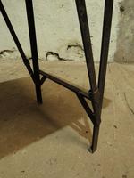 Industrial Vintage Folding Trestle Dining Table with Metal Legs & Reclaimed Top (10 of 17) Industrial Vintage Folding Trestle Dining Table with Metal Legs & Reclaimed Top (10 of 17)