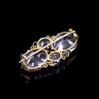 Antique Amethyst Gold on Silver Filigree Brooch Pin (6 of 9) Antique Amethyst Gold on Silver Filigree Brooch Pin (6 of 9)
