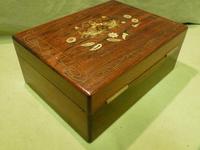 Beautifully Inlaid Rosewood Jewellery Box. Unusual Interior c.1865 (7 of 14) Beautifully Inlaid Rosewood Jewellery Box. Unusual Interior c.1865 (7 of 14)
