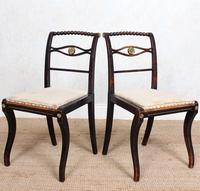 4 Regency Ebonised Dining Chairs Trafalgar (9 of 12) 4 Regency Ebonised Dining Chairs Trafalgar (9 of 12)