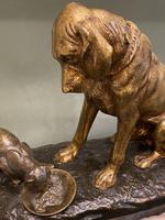 Delightful Patinated Bronze Animalier Study of a Domestic Dog & Cat (2 of 6) Delightful Patinated Bronze Animalier Study of a Domestic Dog & Cat (2 of 6)