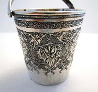 Beautiful Antique Persian Islamic Middle Eastern CREAM PAIL Solid Silver Small Cup Beaker Basket c.1910 (3 of 5) Beautiful Antique Persian Islamic Middle Eastern CREAM PAIL Solid Silver Small Cup Beaker Basket c.1910 (3 of 5)