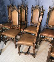 Quality Set of Eight Carolean Style Oak Dining Chairs (20 of 22) Quality Set of Eight Carolean Style Oak Dining Chairs (20 of 22)