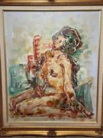 Impressionism Oil Painting Thailand School "Posing Nude Lady" (5 of 25) Impressionism Oil Painting Thailand School "Posing Nude Lady" (5 of 25)