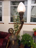 2 Bronze Art Nouveau Style Lamps (3 of 12) 2 Bronze Art Nouveau Style Lamps (3 of 12)