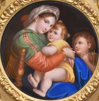 Porcelain Plaque of the Madonna Della Sedia by Raphael (6 of 9) Porcelain Plaque of the Madonna Della Sedia by Raphael (6 of 9)