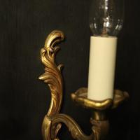 French Pair Of Single Gilded Antique Wall Lights (5 of 10) French Pair Of Single Gilded Antique Wall Lights (5 of 10)