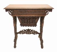 Antique Burmese Work Box - Desk Writing Table 1890 Hardwood (2 of 13) Antique Burmese Work Box - Desk Writing Table 1890 Hardwood (2 of 13)