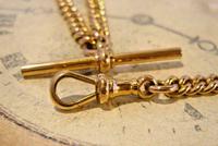 Victorian Pocket Watch Chain 1890s Antique Large 14ct Rose Gold Filled Albert With T Bar (11 of 11) Victorian Pocket Watch Chain 1890s Antique Large 14ct Rose Gold Filled Albert With T Bar (11 of 11)