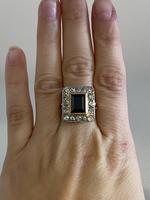 18ct Platinum Art Deco Diamond & Sapphire Ring 1.24ct (3 of 7) 18ct Platinum Art Deco Diamond & Sapphire Ring 1.24ct (3 of 7)