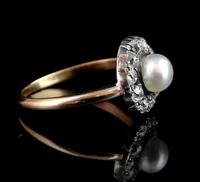 Antique pearl and diamond cluster ring, 18ct gold (8 of 9) Antique pearl and diamond cluster ring, 18ct gold (8 of 9)