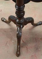 1850's Elegant Shaped Mahogany Tripod Side Table on Cab Legs (5 of 5) 1850's Elegant Shaped Mahogany Tripod Side Table on Cab Legs (5 of 5)