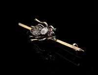 Victorian Beetle Brooch, Moonstone, Diamond, Ruby & Garnet, 15ct Gold, Boxed (8 of 12) Victorian Beetle Brooch, Moonstone, Diamond, Ruby & Garnet, 15ct Gold, Boxed (8 of 12)