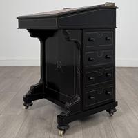 Antique 19th Century Ebonised Davenport Desk