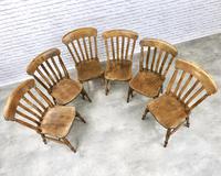 Matched Set of 6 Late Victorian Windsor Kitchen Chairs (3 of 5) Matched Set of 6 Late Victorian Windsor Kitchen Chairs (3 of 5)