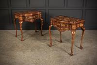 Pair of Dutch Marquetry Inlaid Serpentine Card Tables (18 of 18) Pair of Dutch Marquetry Inlaid Serpentine Card Tables (18 of 18)