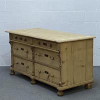 Antique pine sideboard with a bank of 6 drawers (5 of 5) Antique pine sideboard with a bank of 6 drawers (5 of 5)