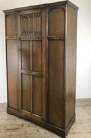 Mid 20th Century Oak Linen Fold Wardrobe – By L. Marcus Ltd. (2 of 12) Mid 20th Century Oak Linen Fold Wardrobe – By L. Marcus Ltd. (2 of 12)