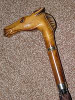 Antique English Made Brown Silk Canopy Umbrella & Hand Carved Horse Head Handle (12 of 14) Antique English Made Brown Silk Canopy Umbrella & Hand Carved Horse Head Handle (12 of 14)