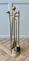 Brass Fireside Companion Set, Fireside Tools with Ducks
