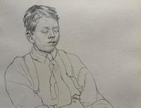 William Robert Hay - Original - Seated Student Portrait Pencil Drawing (4 of 12) William Robert Hay - Original - Seated Student Portrait Pencil Drawing (4 of 12)