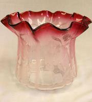 Antique Victorian Cranberry Oil Lamp (8 of 9) Antique Victorian Cranberry Oil Lamp (8 of 9)
