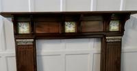 Large Decorative Victorian Walnut Tiled Fireplace (6 of 7) Large Decorative Victorian Walnut Tiled Fireplace (6 of 7)