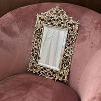 Mid 20th Century Sand Cast Brass Rococo Revival Wall Mirror (1 of 5)