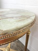 Gold Gilt Table with Circular Onyx Top (4 of 11) Gold Gilt Table with Circular Onyx Top (4 of 11)