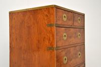 Antique Yew Wood Military Campaign Chest of Drawers (13 of 13) Antique Yew Wood Military Campaign Chest of Drawers (13 of 13)
