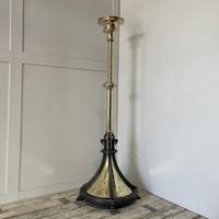 Tall 19th C.  Floor Standing Brass Church Candle Holder (1 of 9)