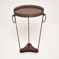Brass & Mahogany French Side Table c. 1950’s (7 of 7) Brass & Mahogany French Side Table c. 1950’s (7 of 7)