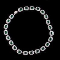 Antique Victorian Green Paste Riviere Necklace Silver c.1900 (5 of 8) Antique Victorian Green Paste Riviere Necklace Silver c.1900 (5 of 8)