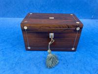 William IV Rosewood Twin Section Tea Caddy with Mother of Pearl Inlay (13 of 14) William IV Rosewood Twin Section Tea Caddy with Mother of Pearl Inlay (13 of 14)
