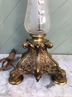 Antique Gilt Brass & Cut Glass Table Lamp (2 of 6) Antique Gilt Brass & Cut Glass Table Lamp (2 of 6)