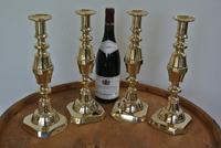 Rare Set of 4 Large Victorian Brass Candlesticks Through Pushers 12.5" c.1890 (2 of 7) Rare Set of 4 Large Victorian Brass Candlesticks Through Pushers 12.5" c.1890 (2 of 7)