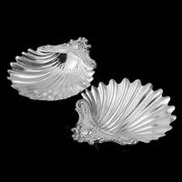 Antique Victorian Solid Silver Pair of Butter Dishes, Shell Design - Josiah Williams & Co 1894 (4 of 13) Antique Victorian Solid Silver Pair of Butter Dishes, Shell Design - Josiah Williams & Co 1894 (4 of 13)