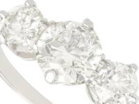 2ct Diamond & Platinum Three Stone Ring - Vintage c.1940 (3 of 9) 2ct Diamond & Platinum Three Stone Ring - Vintage c.1940 (3 of 9)