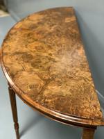 19th Century Burr Walnut Demi lune Console Table (5 of 6) 19th Century Burr Walnut Demi lune Console Table (5 of 6)