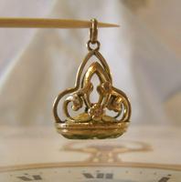 Antique Pocket Watch Chain Fob 1910 Art Nouveau Big Rose Gilt & Green Stone Fob (9 of 9) Antique Pocket Watch Chain Fob 1910 Art Nouveau Big Rose Gilt & Green Stone Fob (9 of 9)