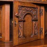 Antique Carved Court Cabinet, English, Oak, Sideboard, Jacobean Revival c.1910 (10 of 12) Antique Carved Court Cabinet, English, Oak, Sideboard, Jacobean Revival c.1910 (10 of 12)
