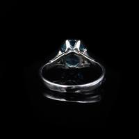 French Blue Zircon & Diamond Platinum & 18ct Gold Solitaire Ring (8 of 10) French Blue Zircon & Diamond Platinum & 18ct Gold Solitaire Ring (8 of 10)