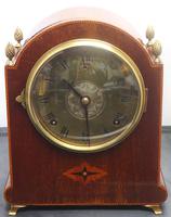 Antique Mahogany Inlaid Ormolu Finials 8 Day Striking Mantle Clock (4 of 10) Antique Mahogany Inlaid Ormolu Finials 8 Day Striking Mantle Clock (4 of 10)