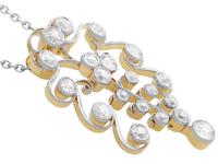 2.27ct Diamond and 14ct Yellow Gold Pendant - Antique Circa 1910 (8 of 9) 2.27ct Diamond and 14ct Yellow Gold Pendant - Antique Circa 1910 (8 of 9)