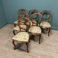 Elegant Set of 6 Victorian Walnut Antique Dining Chairs (8 of 9) Elegant Set of 6 Victorian Walnut Antique Dining Chairs (8 of 9)
