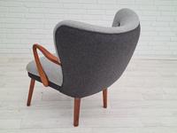 Danish lounge armchair, 60s, furniture wool, completely reupholstered (9 of 17) Danish lounge armchair, 60s, furniture wool, completely reupholstered (9 of 17)