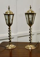 Pair of Arts & Crafts Barley Twist Brass Hall Table Lanterns (2 of 6) Pair of Arts & Crafts Barley Twist Brass Hall Table Lanterns (2 of 6)