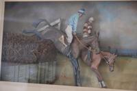Diorama of Two Racehorses Jumping (4 of 8) Diorama of Two Racehorses Jumping (4 of 8)